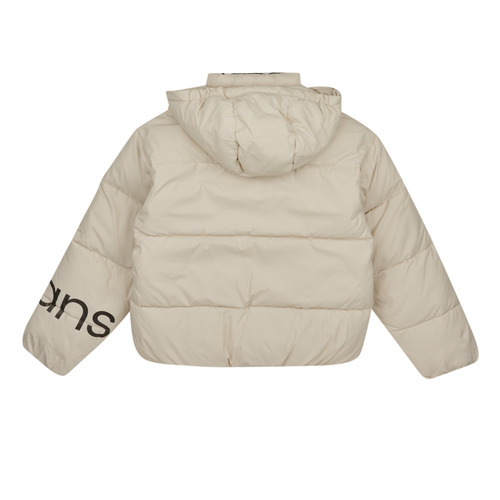 Calvin Klein Jeans - BOLD INSTITUTIONAL LOGO PUFFER JACKET - Blanc