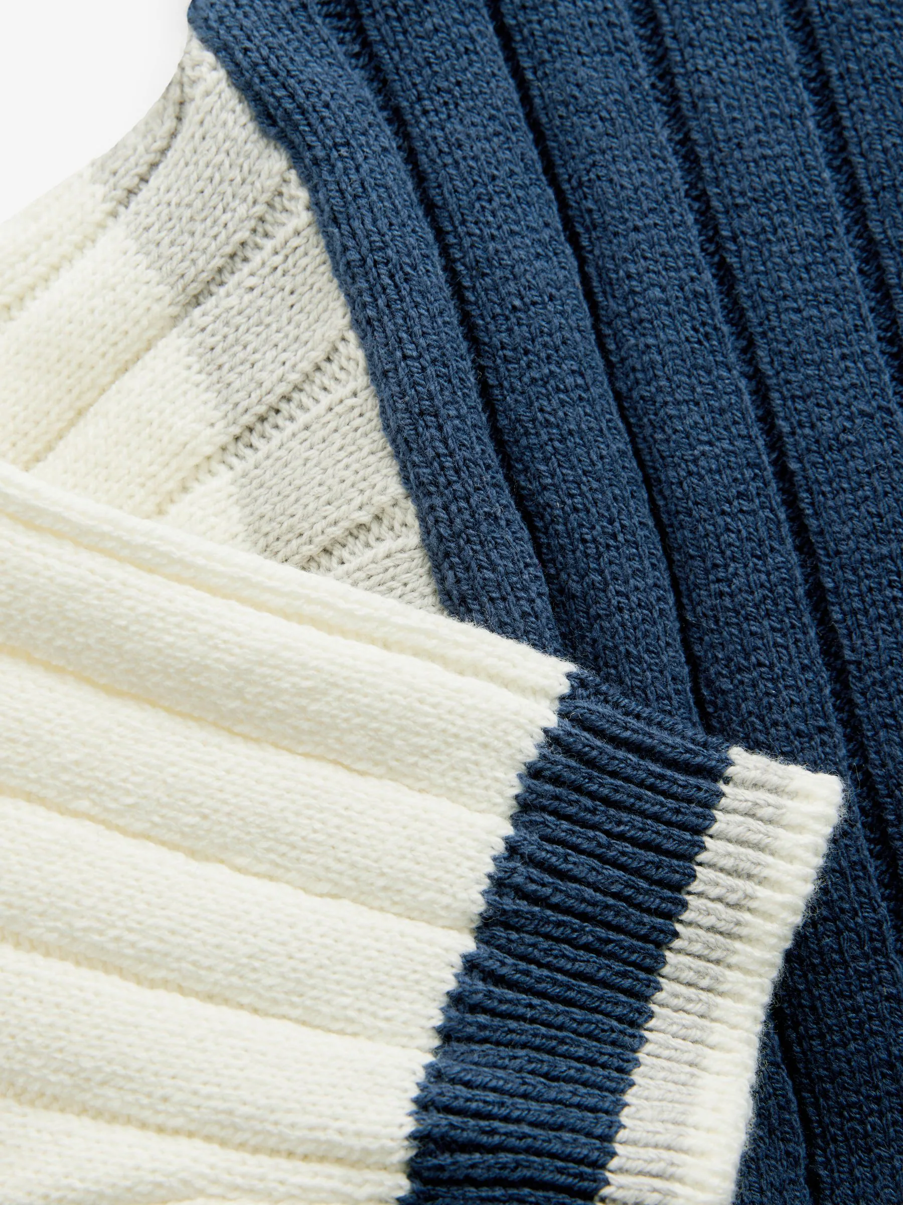 Donkerblauw - Gebreid varsity vest (3mnd -7jr)