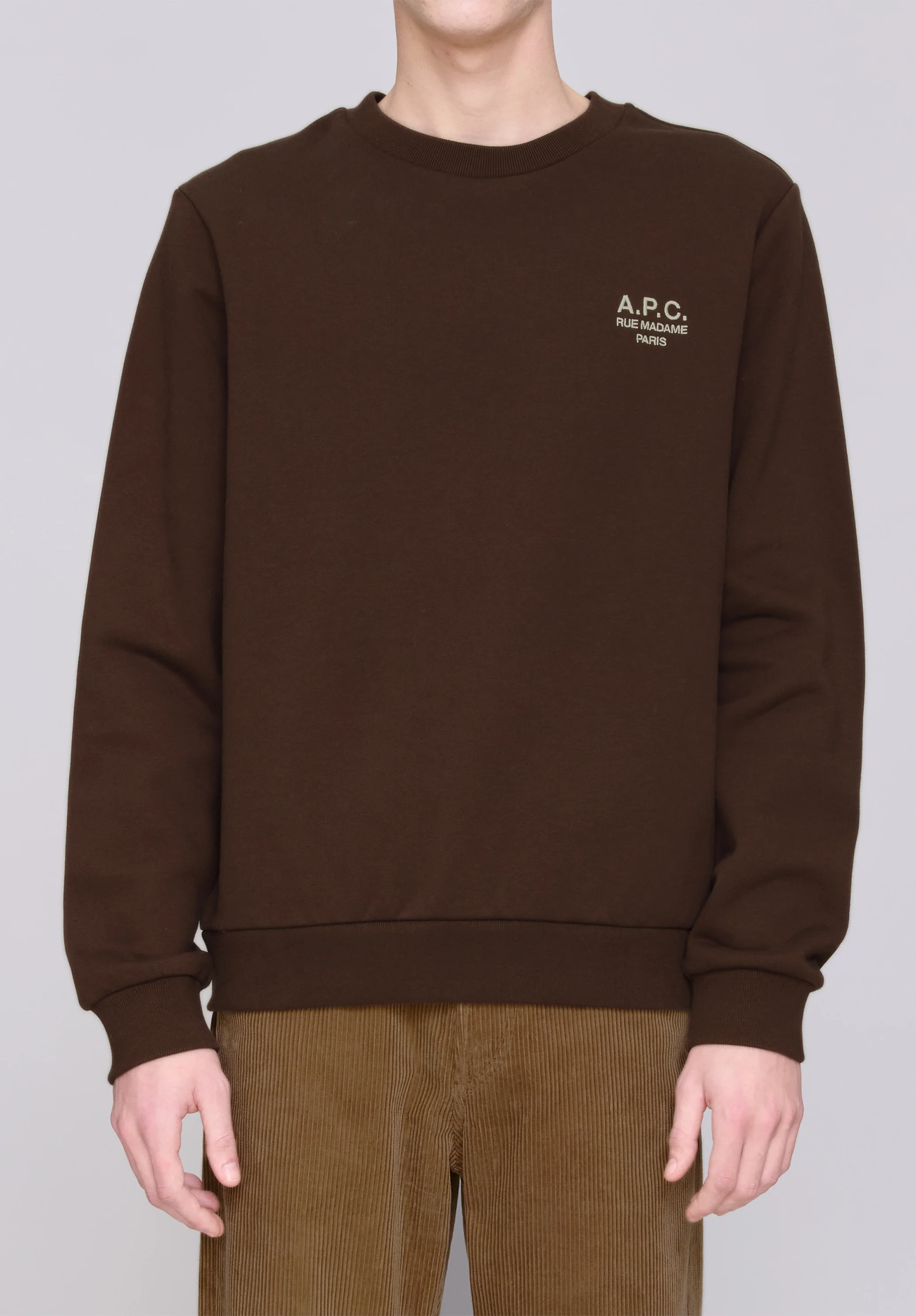 sweat standard rue madame - GOTS - Marron/ecru