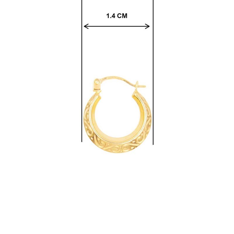 Boucles d'Oreilles Créoles - Or Jaune - Femme