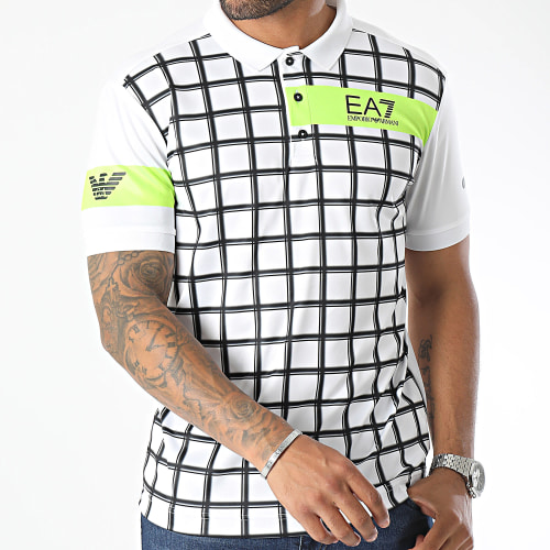 Polo Manches Courtes A Carreaux 6RPF23-PJPCZ Blanc