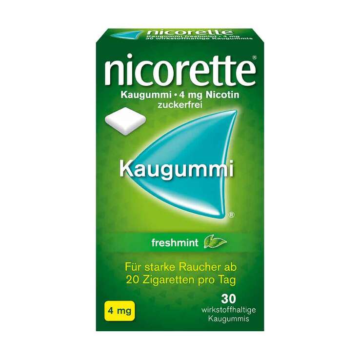 nicorette®  Kaugummi freshmint, 4 mg Nikotin, 30 St