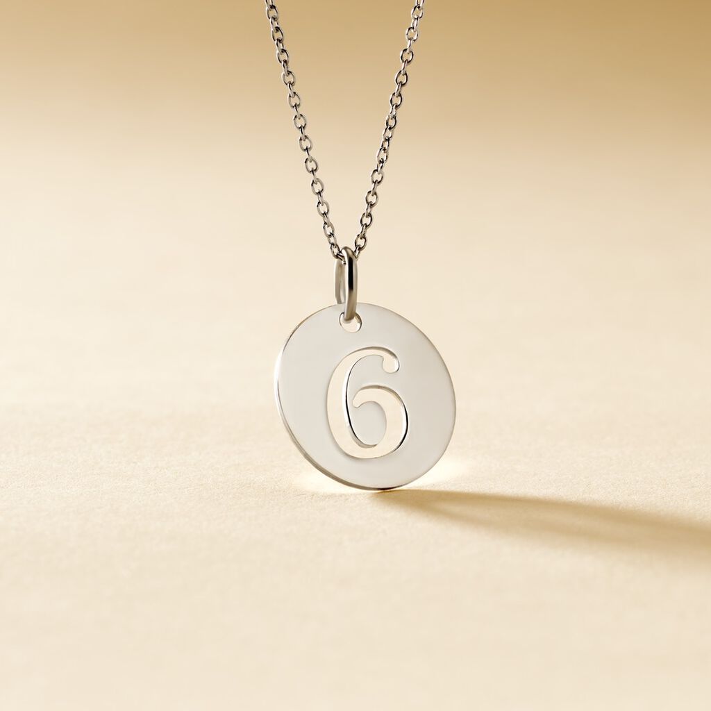 Pendentif Efiso Argent Blanc