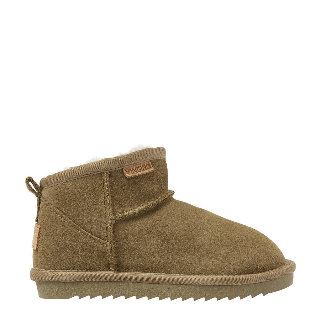 Vingino Ashley Lowsuède enkelboots olijfgroen