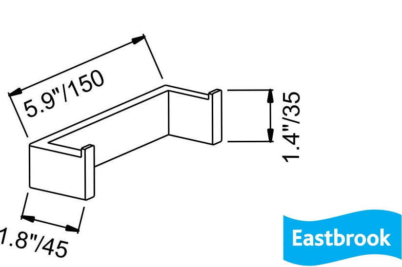 Eastbrook Alento handdoekhaak dubbel chroom