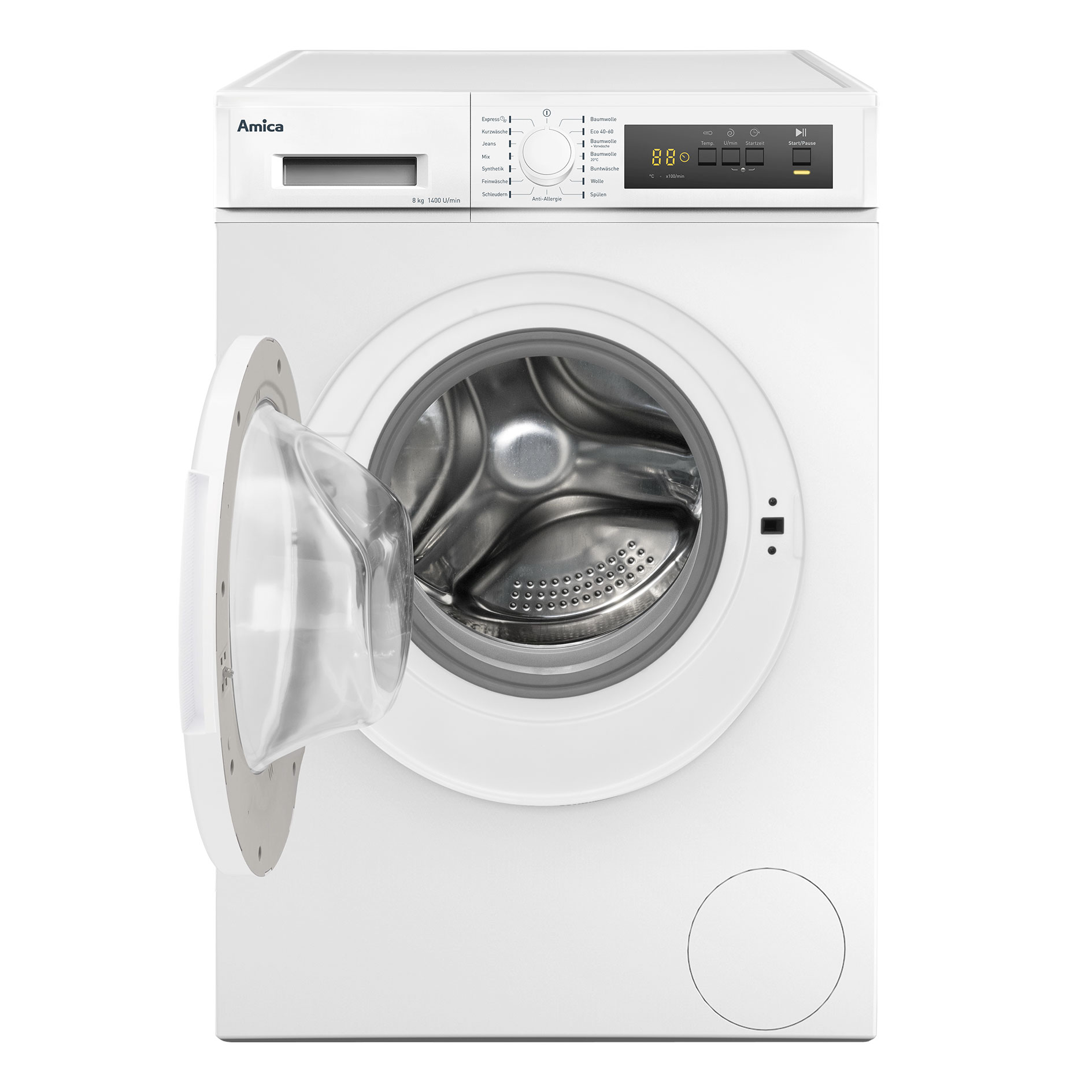 AMICA Waschmaschine WA 484 021 - weiß - 8 kg - D