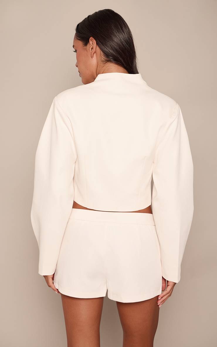 Crème Ensemble Coordonné Short Cocon Ajusté