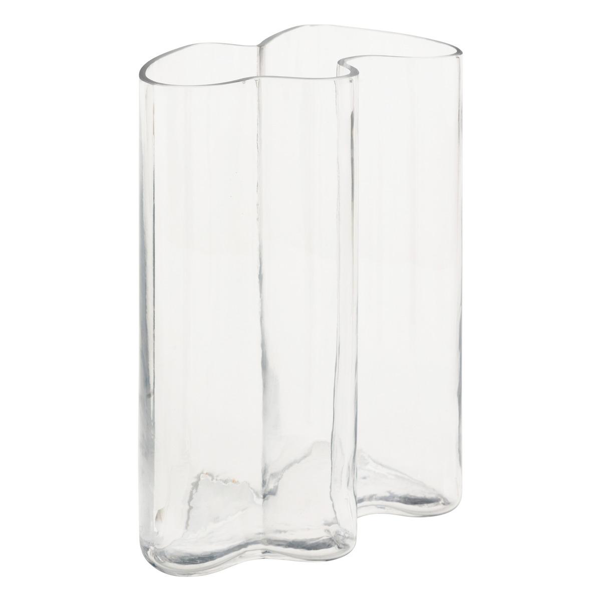 VASE VERRE VAGUE KADE TRANSPARENT H.25CM