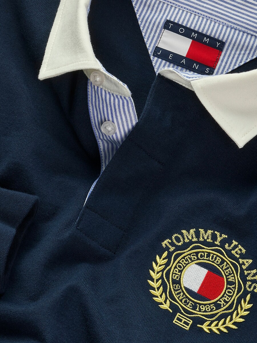 TOMMY JEANS<br>Camisa polo de rugby com logotipo