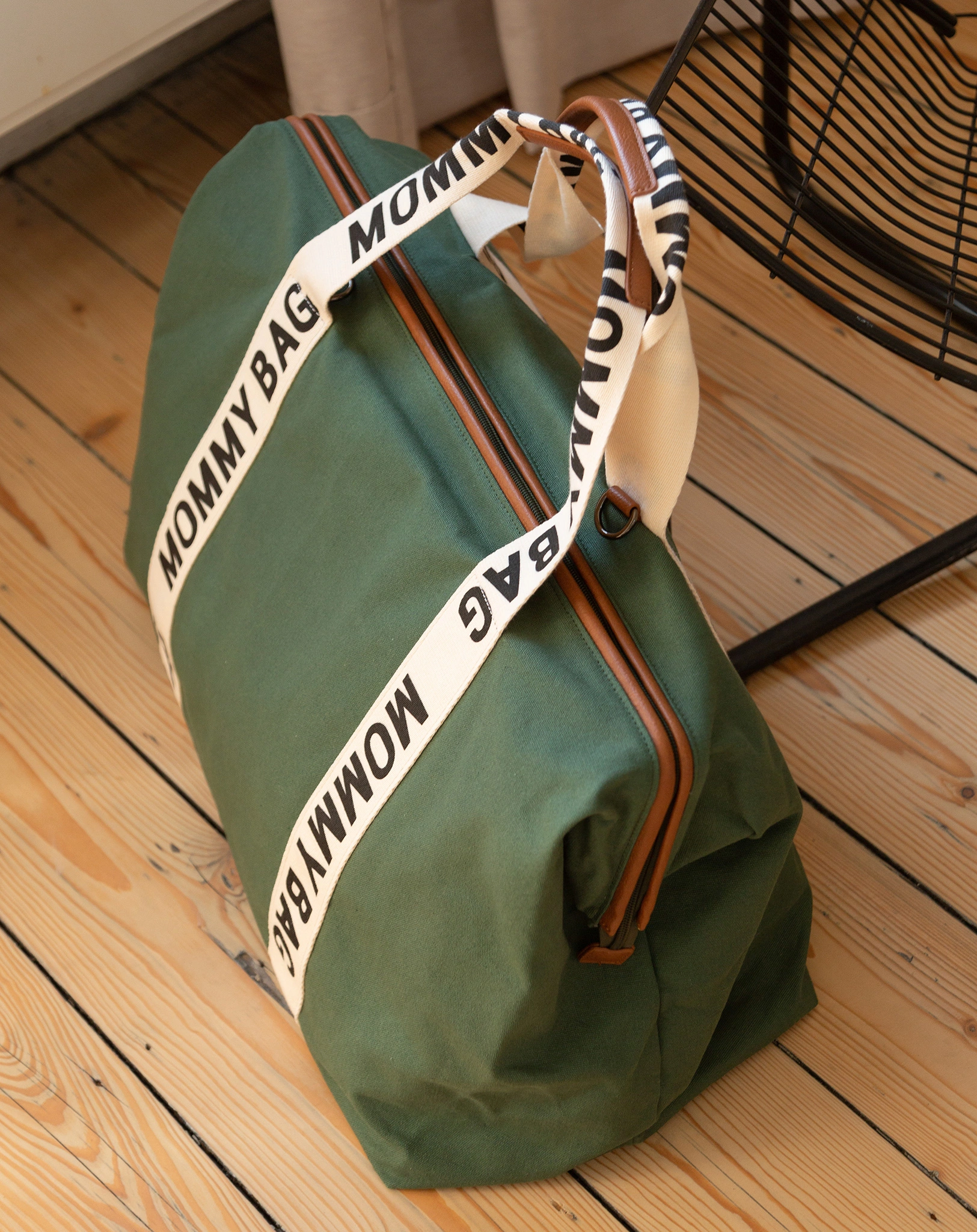 Canvas-Wickeltasche MOMMY BAG SIG (55x35x40) in green