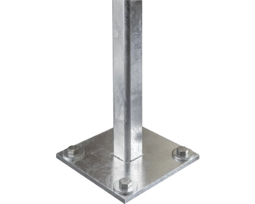 Paalanker om vast te schroeven, gegalvaniseerd staal, 13 x 13 x 35 cm, gegalvaniseerd