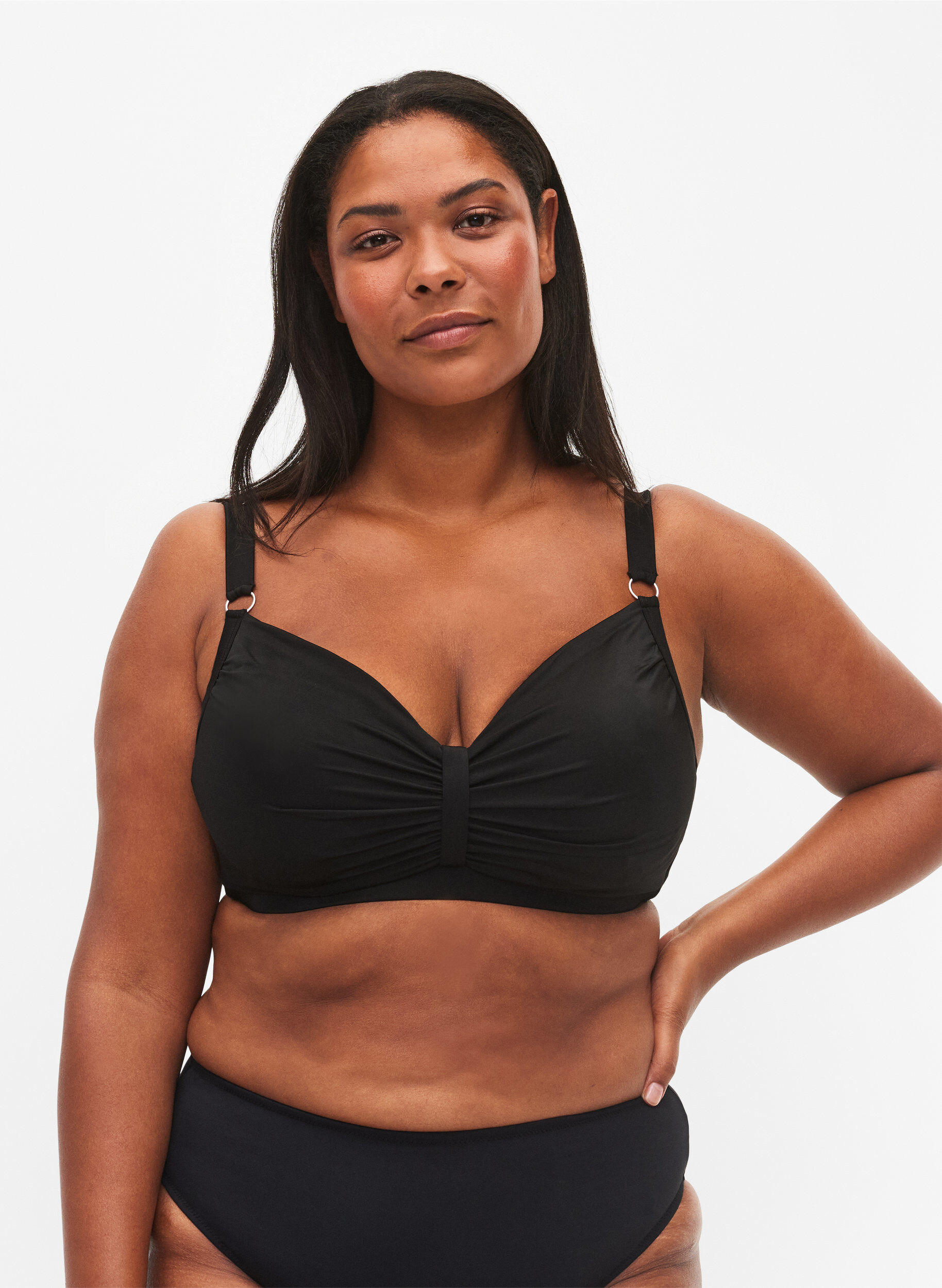 Bikini overdel med draperinger