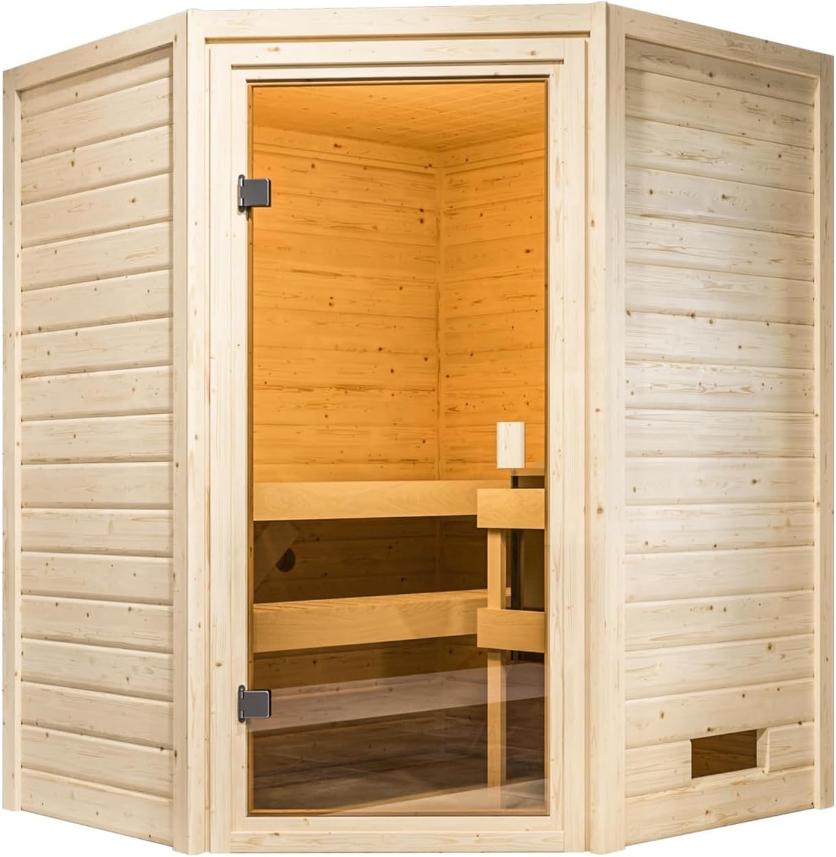 Innensauna Danika inkl. Saunaofen 3,6kW integr. Steuerung Saunakabine Heimsauna