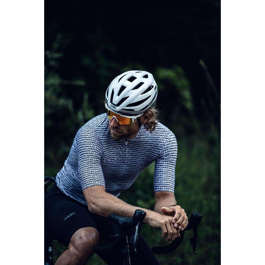 Abus StormChaser Race Fietshelm Wit/Zilver