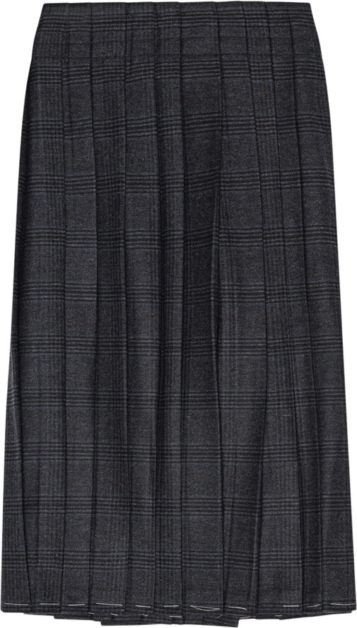 REMAIN Pleated Suiting Skirt Caviar comb.