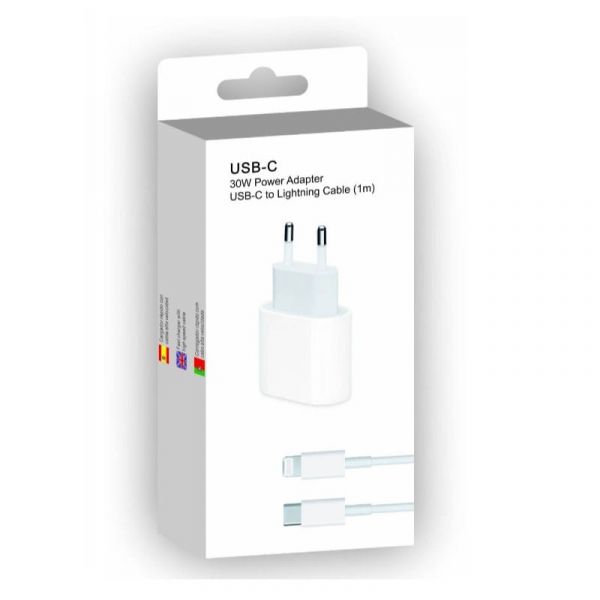 Eleventek Carregador Rápido 30W com Cabo Tipo C a Lightning/iPhone - ET8912