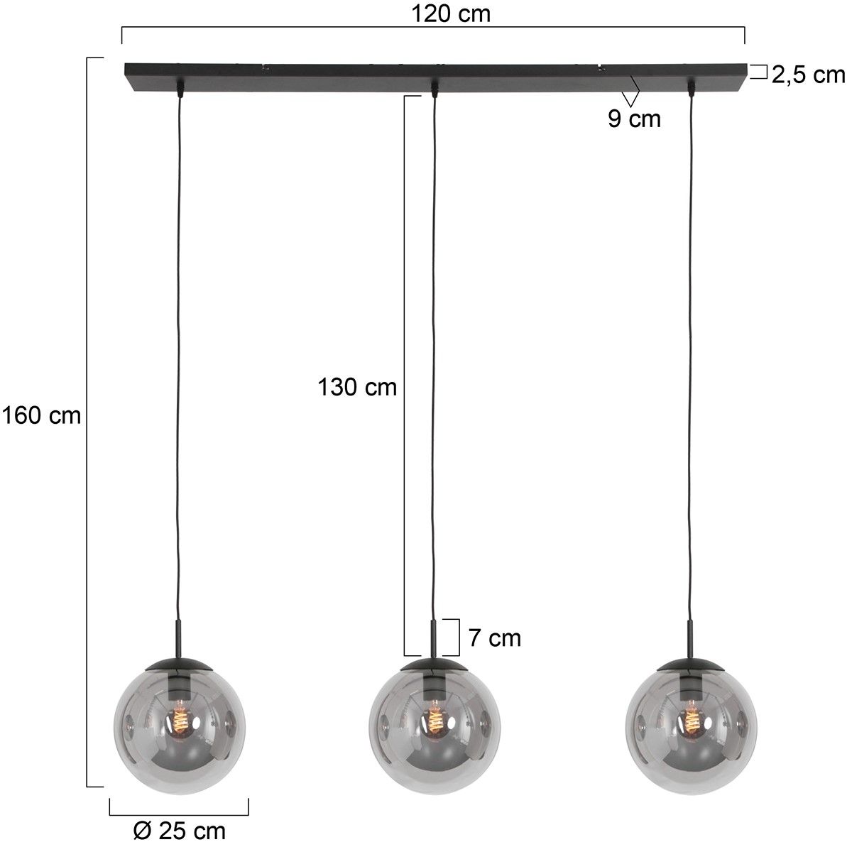 Hanglamp 3122ZW Bollique
