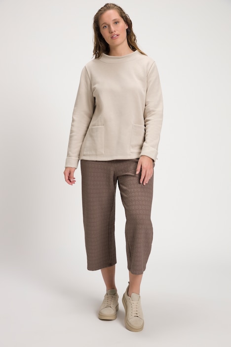 Sweatshirt, Stehkragen, Langarm, Biobaumwolle