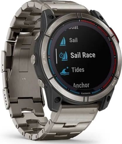 Garmin - 010-02541-61 - Smartwatch - Quatix® 7X Sapphire Solar Titan - 010-02541-61 met extra hemelsblauwe siliconen band