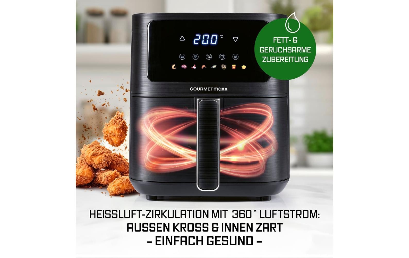 GOURMETmaxx Heissluftfritteuse »AirGenius S 4,5 l« 1500 W