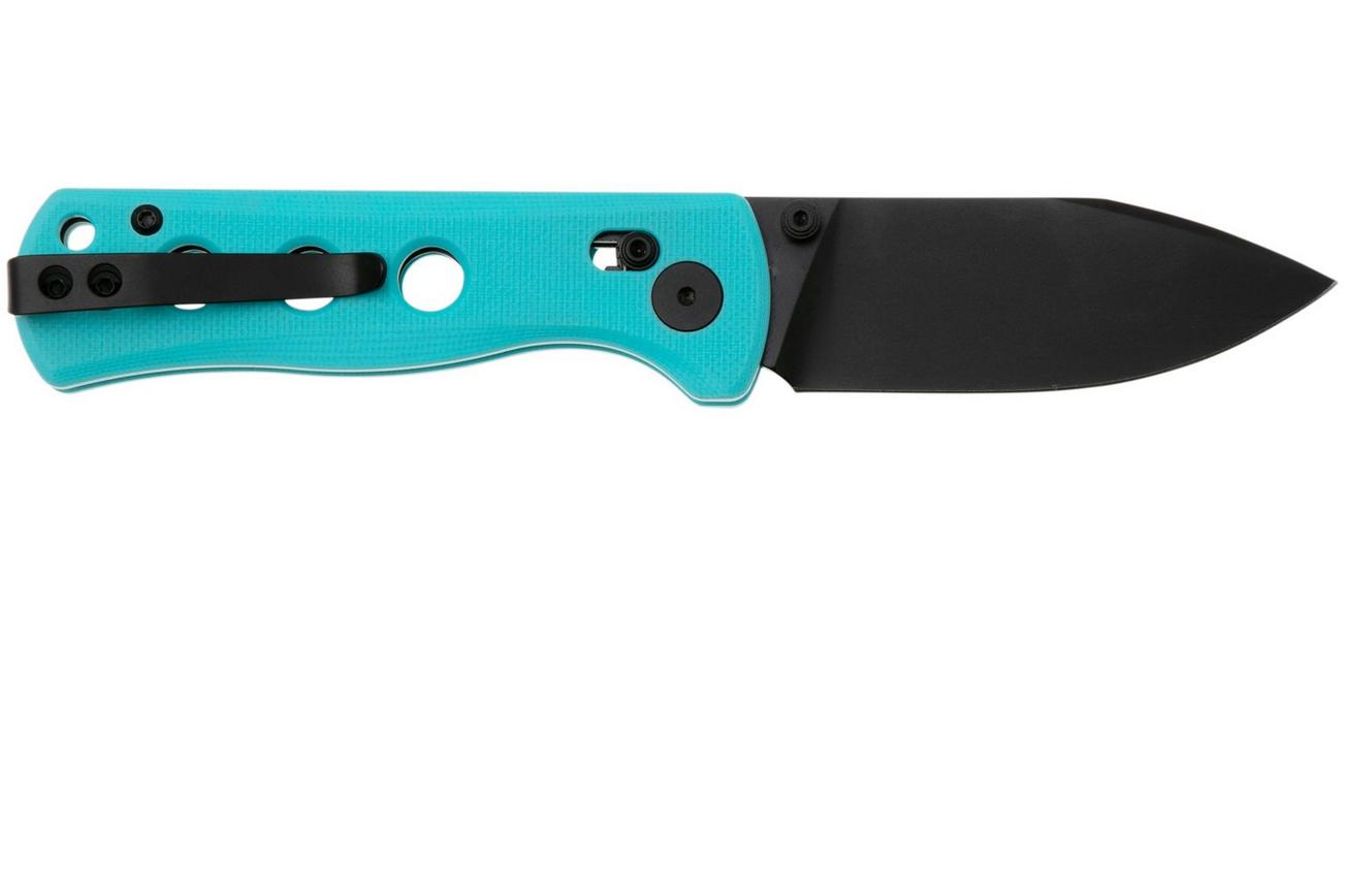 QSP Knife Canary Glyde 150GL-C2 Black 14C28N, Blue G10, zakmes