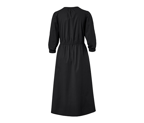 Popeline-Kleid, schwarz