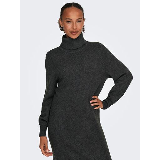 ONLY Sasha Strikkjole, Dark Grey Melange, XS