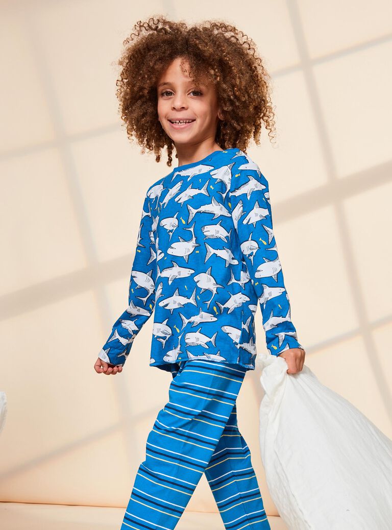 Ensemble pyjama à requin et rayures