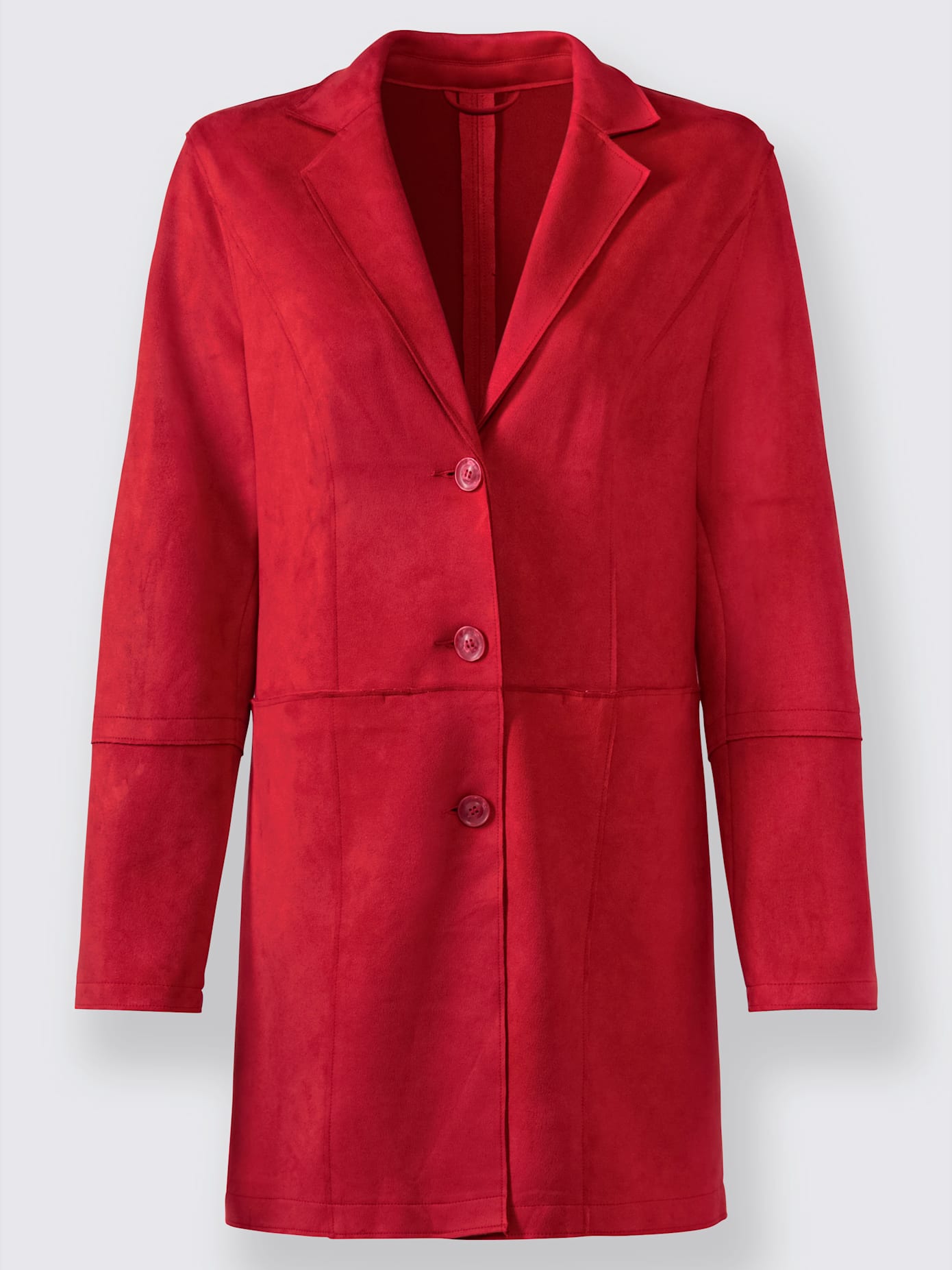 Blazer long au toucher velouté
