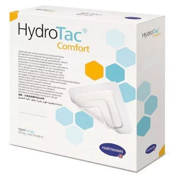Curativo hidrocelular Hartmann Hydrotac Comfort 8 x 8 cm, 10 unidades