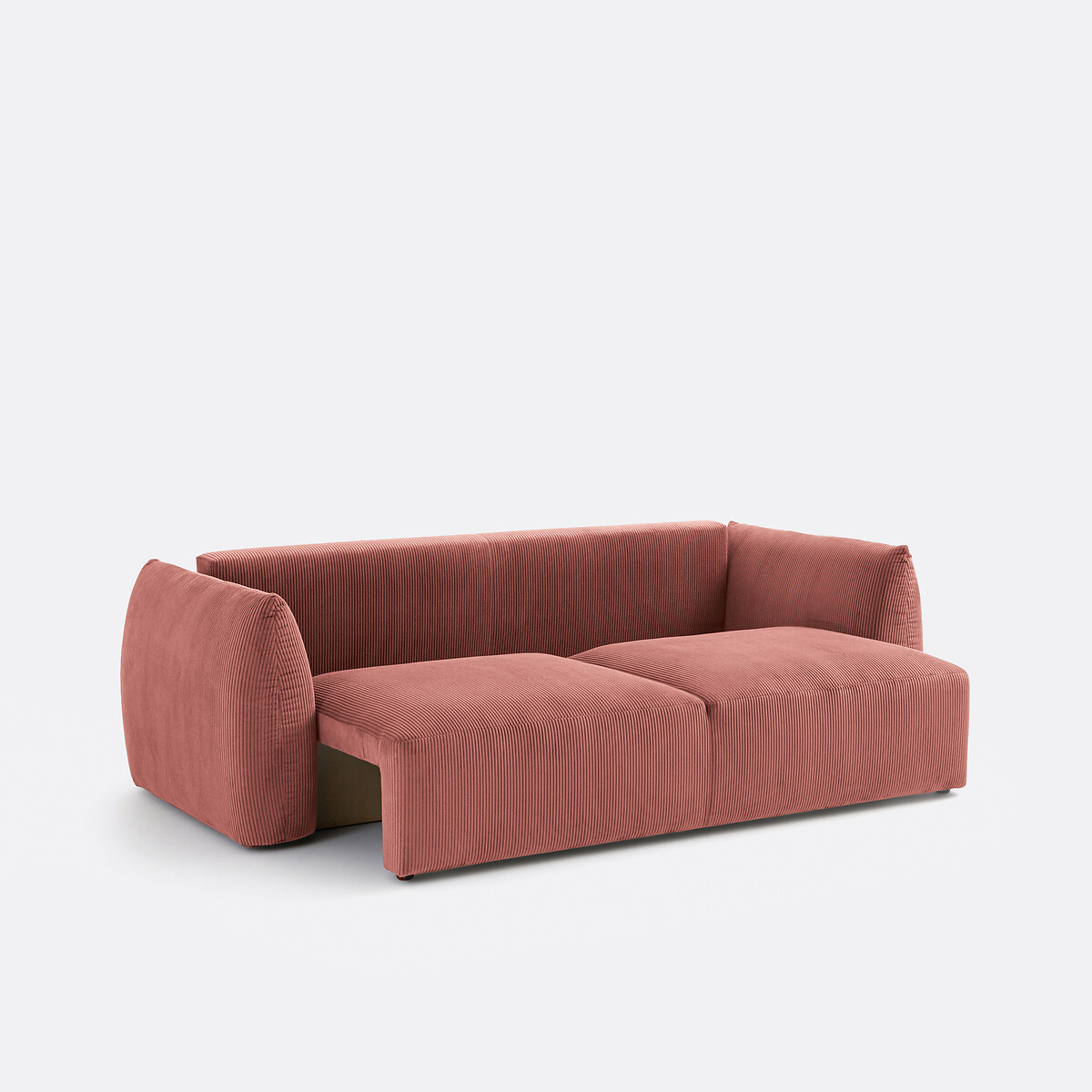 LA REDOUTE INTERIEURS<br>Sofá conversível em veludo canelado, 3 lugares, Edith