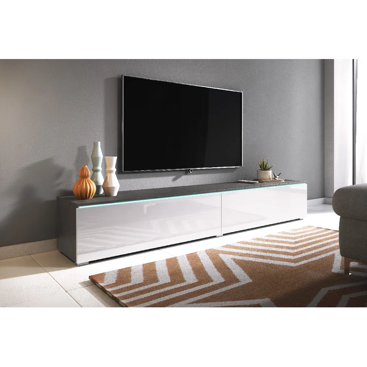 Other Brands Lowboard 180 cm - Matera / Blanc