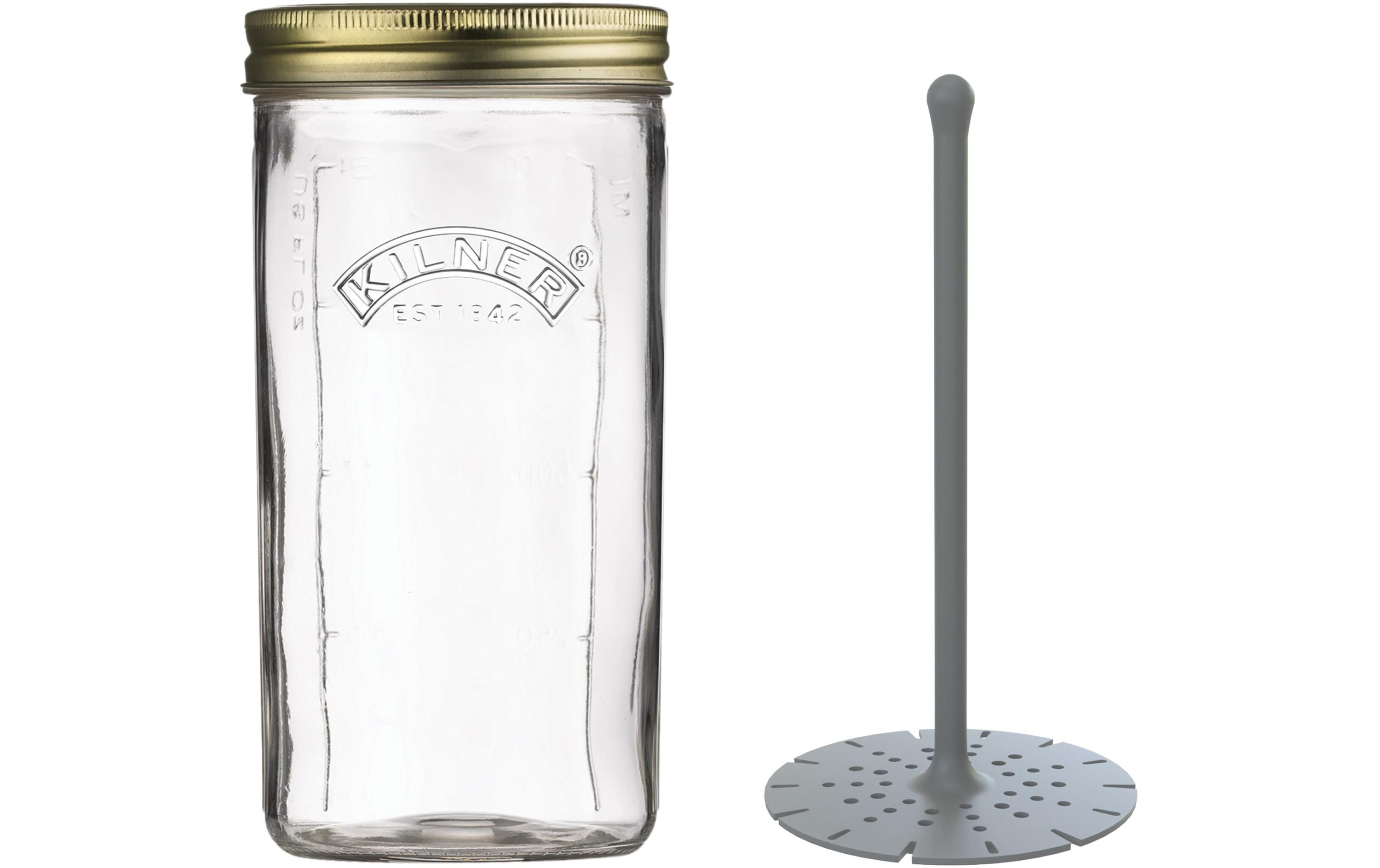 Gurkenglas mit Heber 1000 ml, 1 StückGlas für Gurken inklusive Silikondeckel und Luftschloss