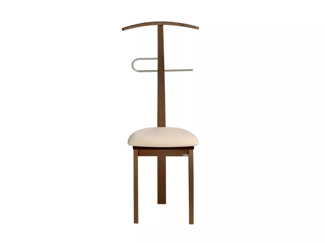 Valet de nuit - H108cm x L46cm x P44cm - hêtre massif noyer - Stilizzato