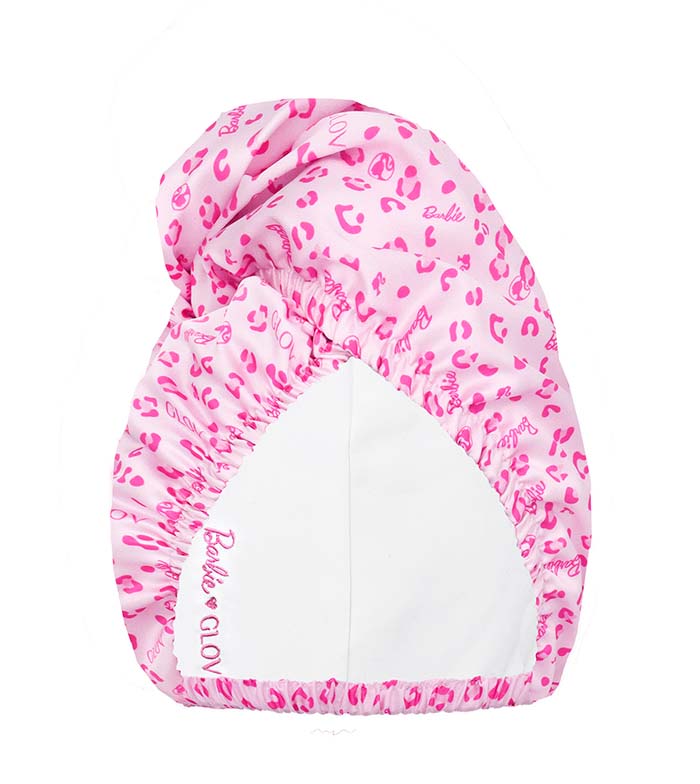 GLOV - *Barbie* - Toalha turbante de cetim e tecido - Pink Panther