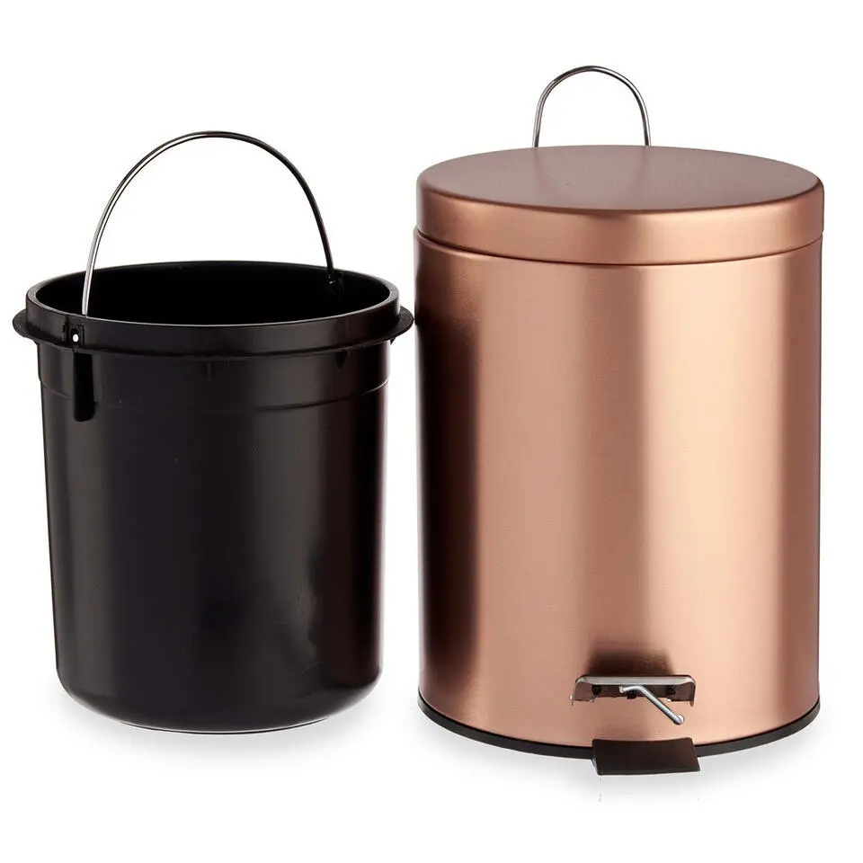 Berilo Pedaalemmer - koperkleurig - 12 l - 40 cm - metaal