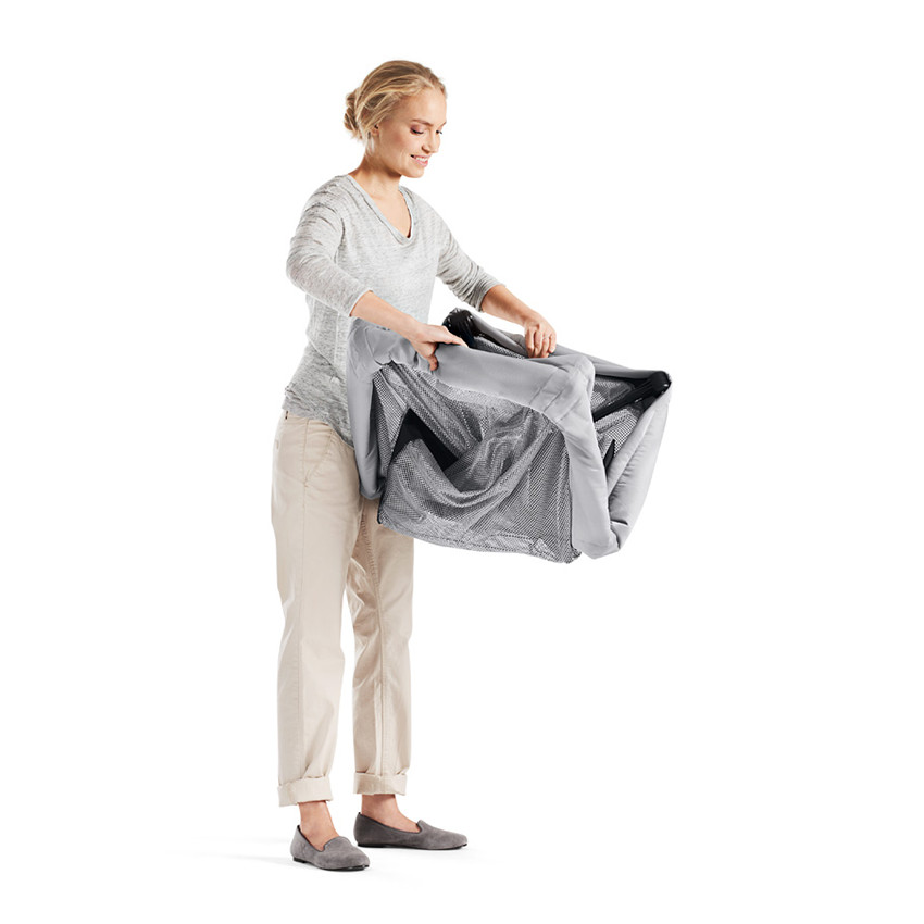 Lit parapluie Light + drap housse - Argent