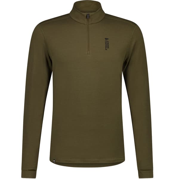 T-shirt thermique MONS ROYALE CASCADE MERINO FLEX 200 1/4 ZIP DARK OLIVE