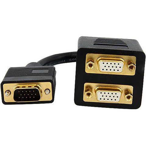 StarTech.com Câble répartiteur vidéo VGA de 30cm - 1x VGA (Mâle) vers 2x VGA (Femelle) - Noir