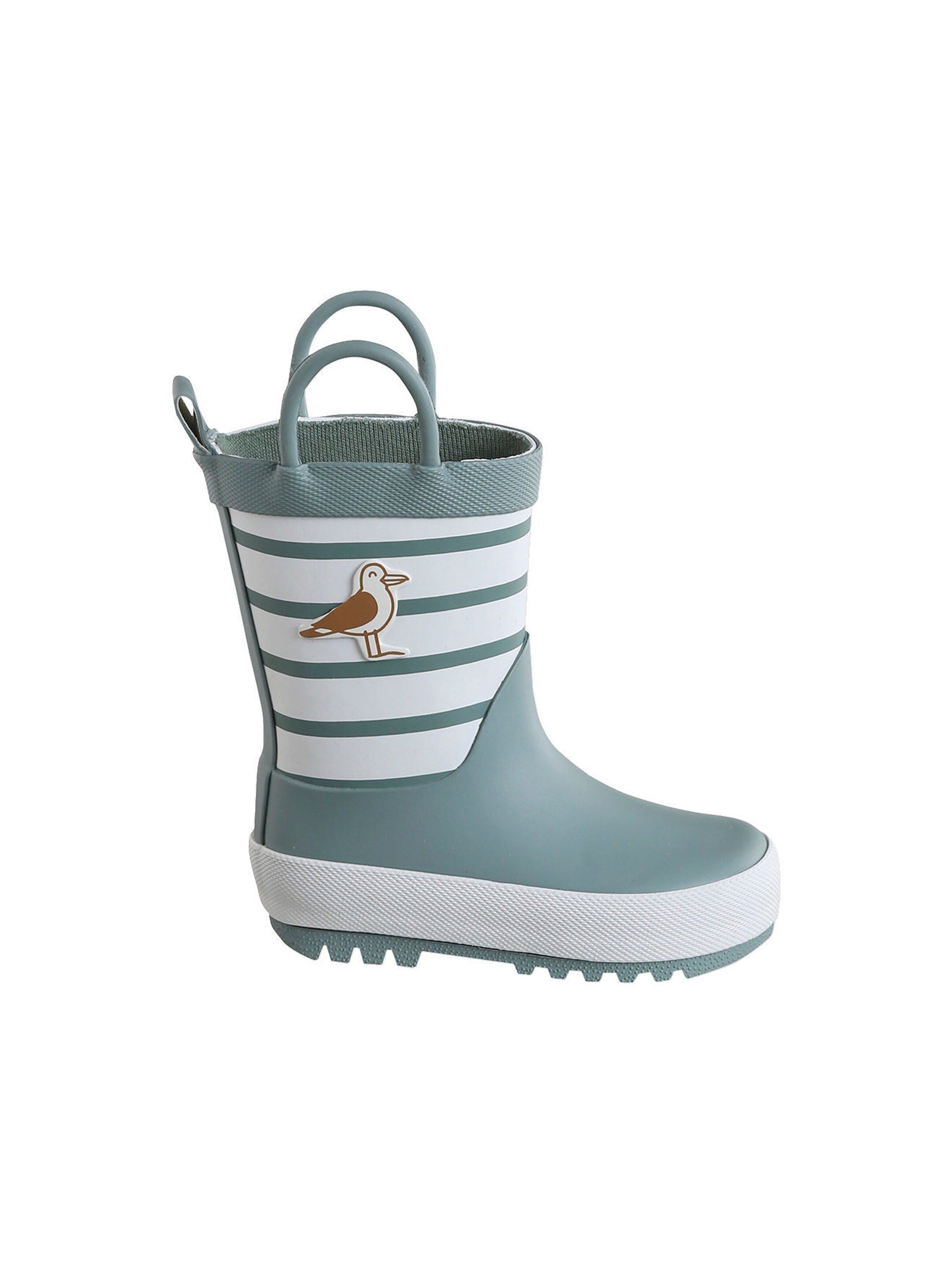Vertbaudet Baby Gummistiefel mit Anziehtrick salbeigrün