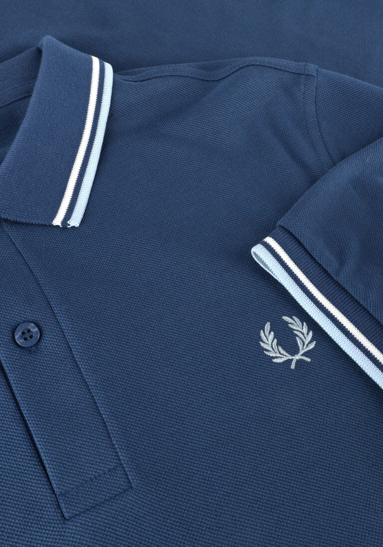 FRED PERRY blauwe fred perry polo the twin tipped fred perry shirt