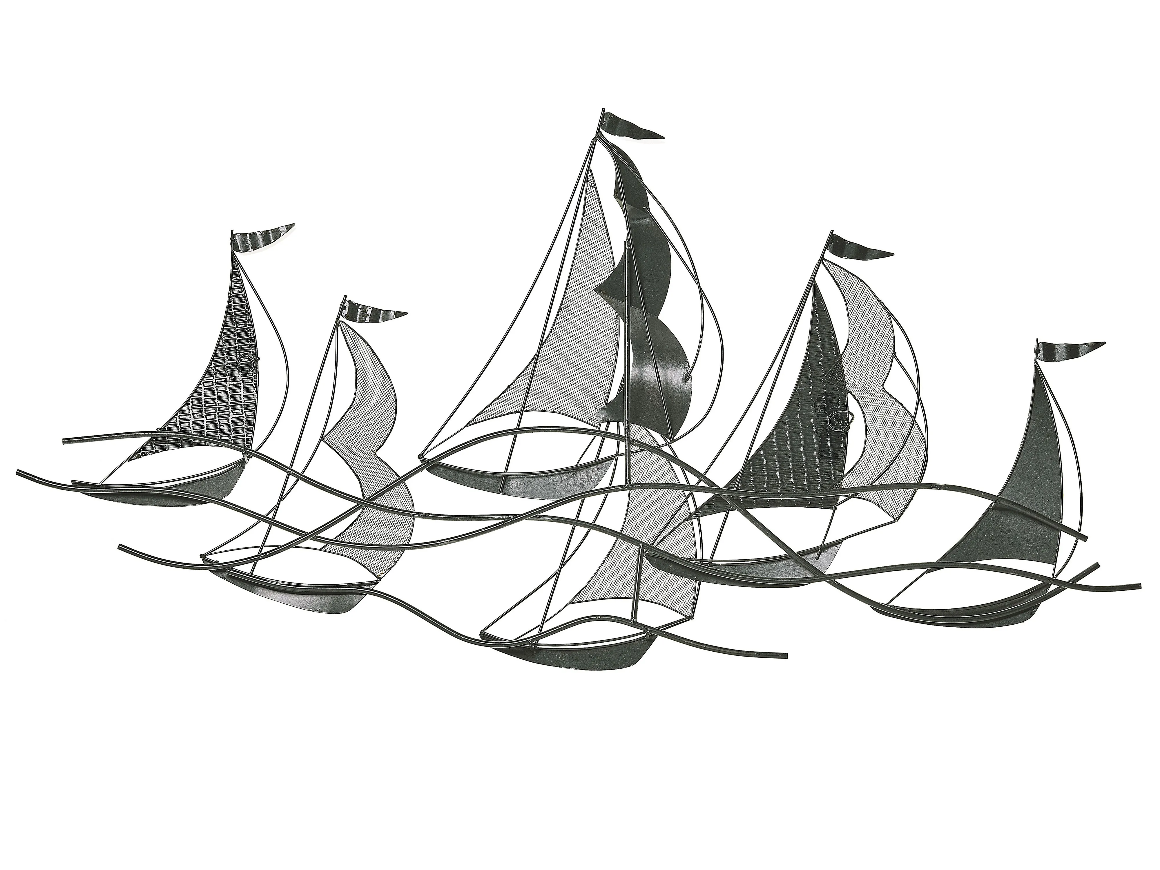 Wanddecoratie Schip AMERICIUM Metaal 67 cm Zilver