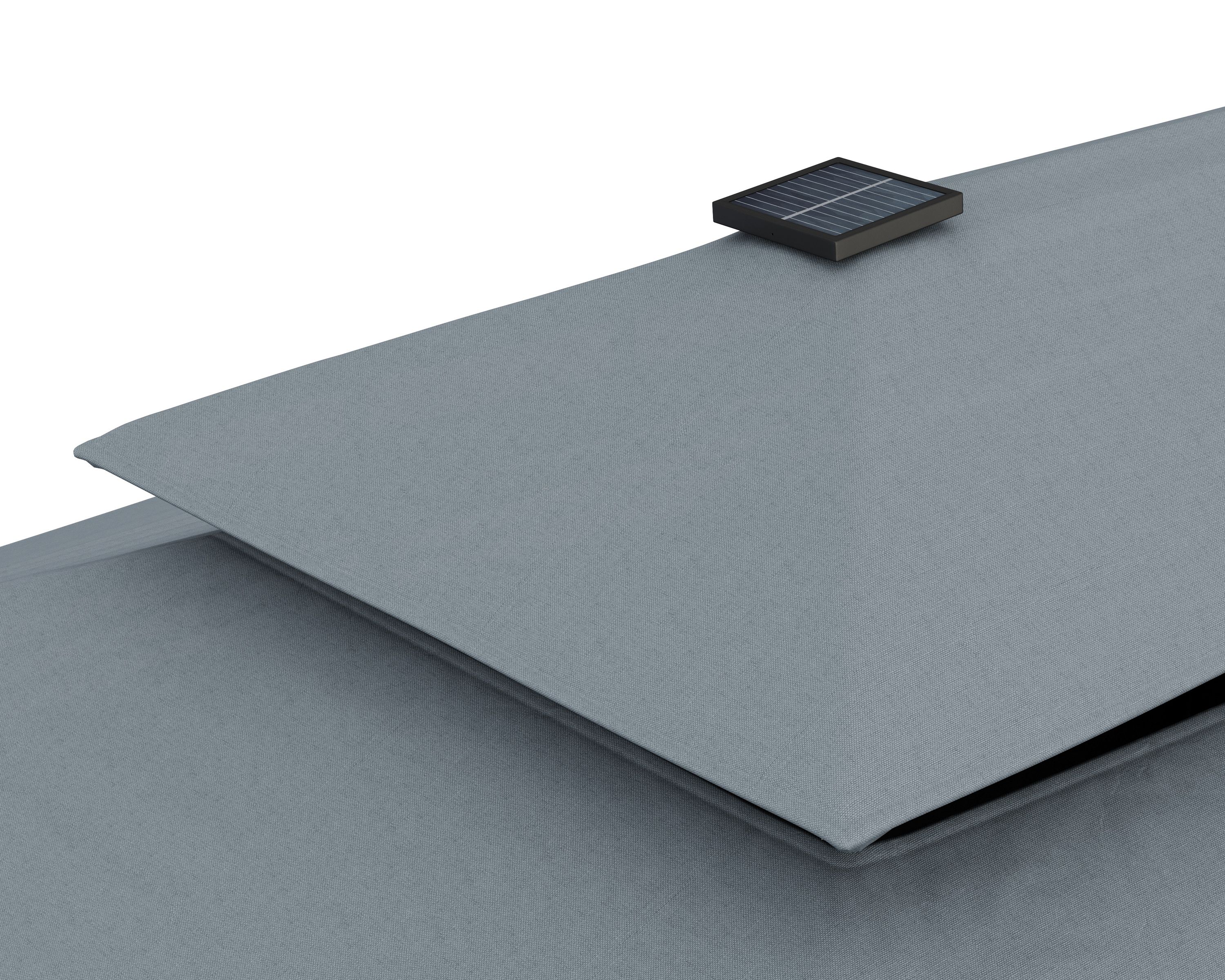 Gartenpavillon LED ROYAL 4 x 3 m grau