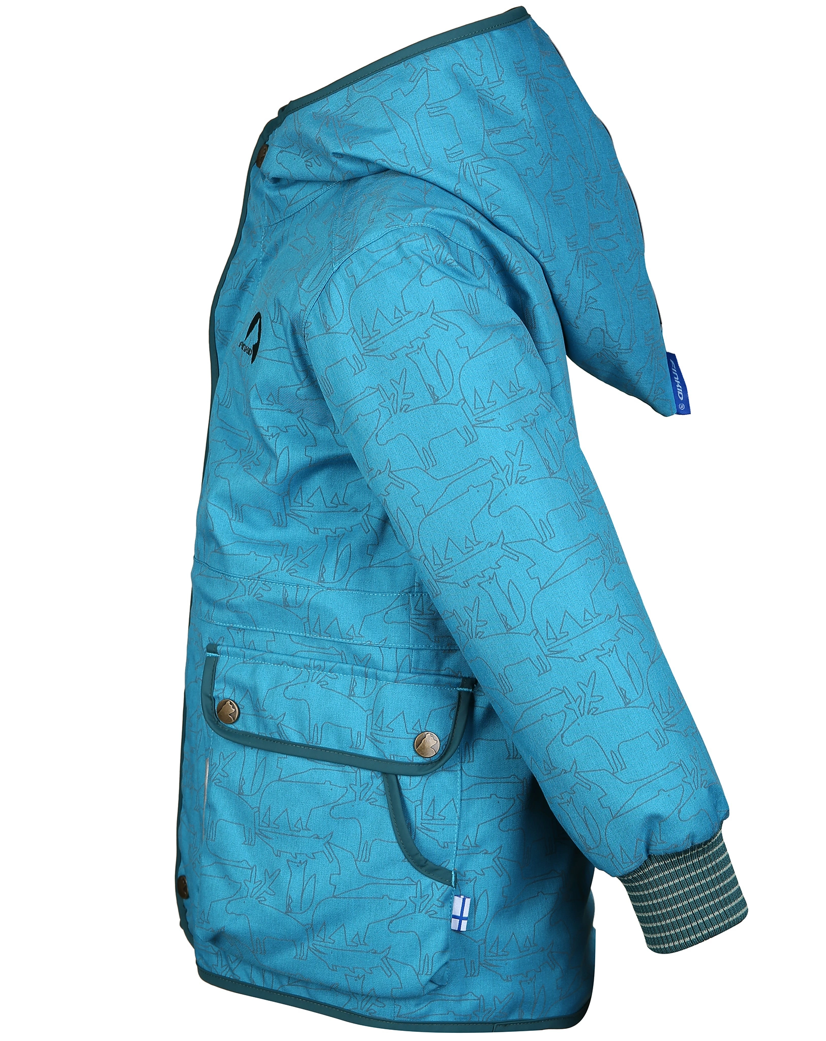 Outdoorparka 2 in 1 KAMU ICE in mosaic/deep teal