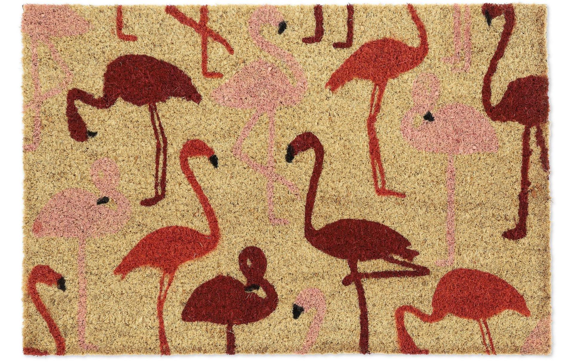 Fussmatte Flamingo 41.5 cm x 62 cmRutschfeste Fussmatte