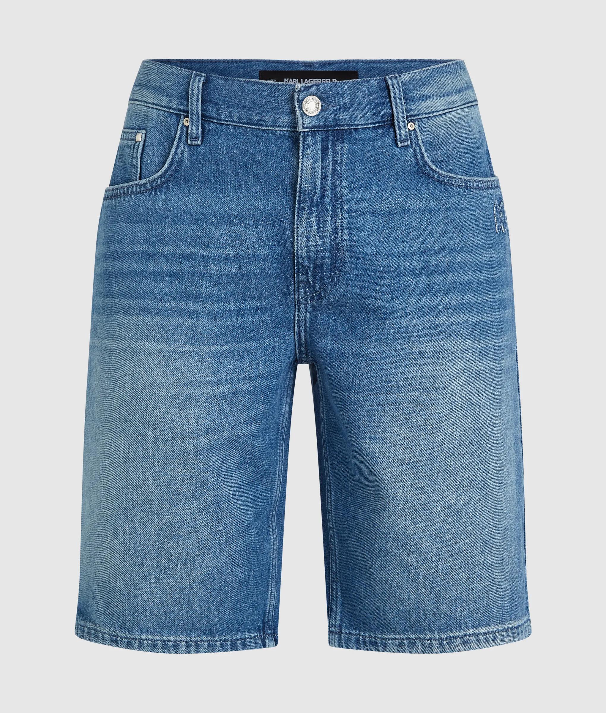 Rechte denim korte broek