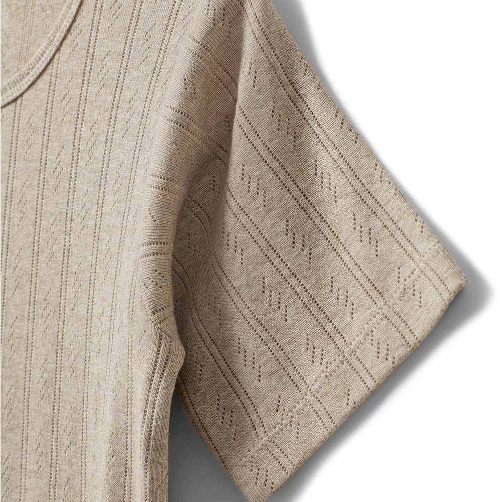 Køb Sofie Schnoor Beige Pipersy Pointelle T-shirt