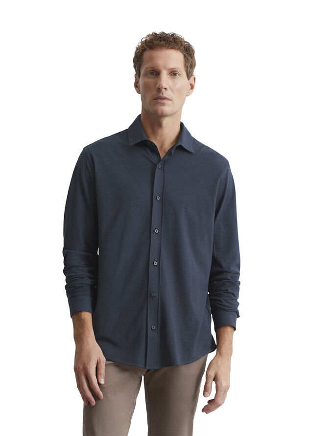 Marc O’Polo Jersey, shirt, MOP embroidery, shir Dark navy