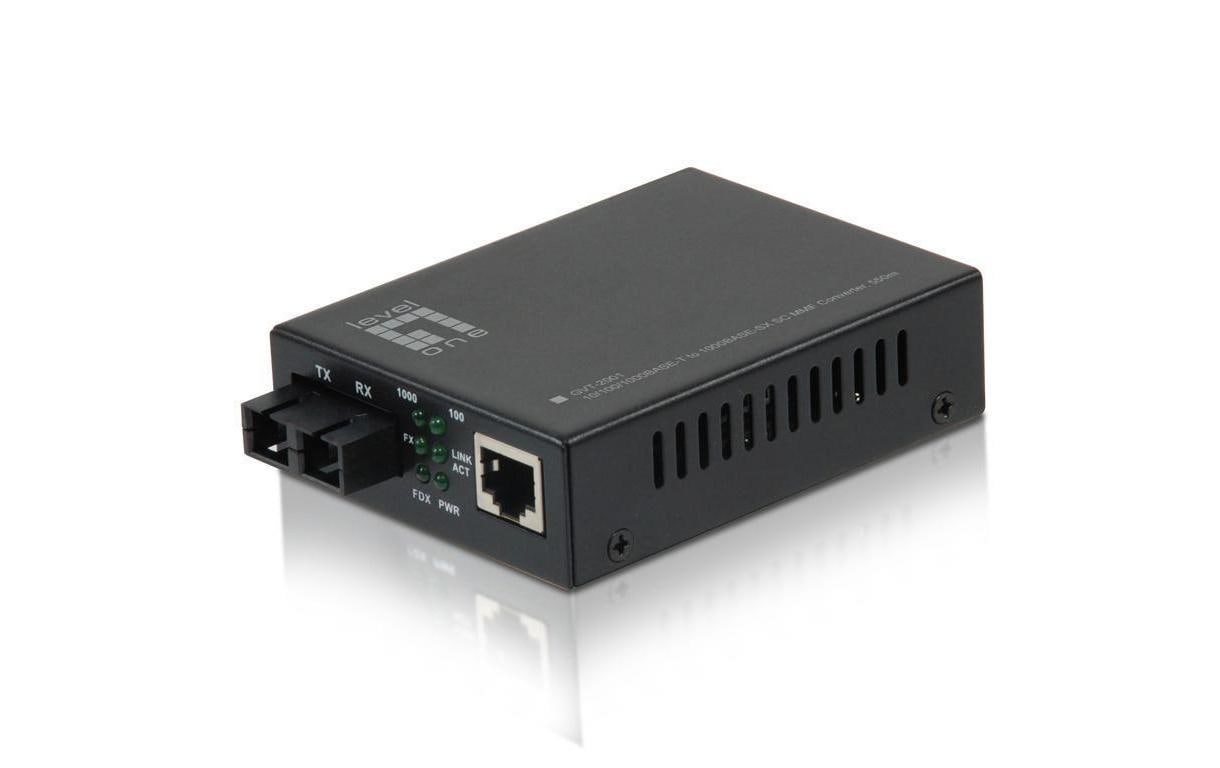 Medienkonverter GVT-2001Gigabit RJ45 zu SC Mediakonverter, Multi-Mode Glasfaser, 550m