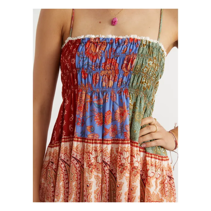 Boteh Robe Kaleido Patchwork Maxi Lin | Rose